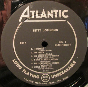 Betty Johnson : Betty Johnson (LP, Album, Mono)
