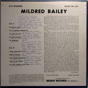 Mildred Bailey : Me And The Blues (LP, Mono)