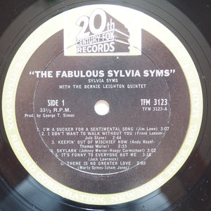Sylvia Syms With The The Bernie Leighton Quintet : The Fabulous Sylvia Syms (LP, Album)