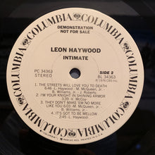 Load image into Gallery viewer, Leon Haywood : Intimate (LP, Album, Promo)
