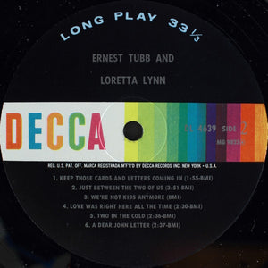 Ernest Tubb And Loretta Lynn : Mr. And Mrs. Used To Be (LP, Album, Mono)