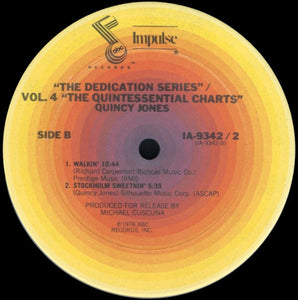 Quincy Jones : The Quintessential Charts (2xLP, Comp)