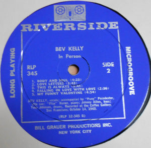 Bev Kelly : Bev Kelly In Person (LP, Album, Mono)