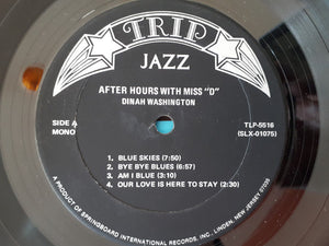 Dinah Washington : After Hours With Miss "D" (LP, Album, Mono, RE)
