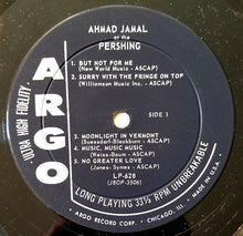 Load image into Gallery viewer, Ahmad Jamal Trio : Ahmad Jamal At The Pershing (LP, Album, Mono, Bla)
