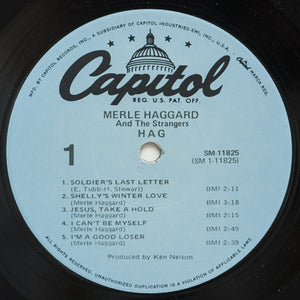 Merle Haggard And The Strangers (5) : Hag (LP, Album, RE, Jac)