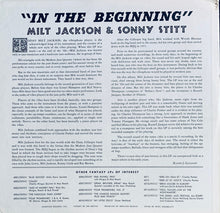 Load image into Gallery viewer, Milt Jackson &amp; Sonny Stitt : In The Beginning (LP, Album, Mono)
