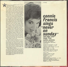 Laden Sie das Bild in den Galerie-Viewer, Connie Francis : Sings Never On Sunday And Other Title Songs From Motion Pictures (LP, Album)
