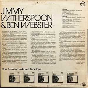 Jimmy Witherspoon & Ben Webster : Previously Unreleased Recordings (LP, Album)