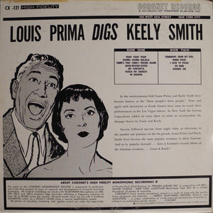 Buy Louis Prima & Keely Smith : Louis Prima Digs Keely Smith (LP, Album,  Mono) Online for a great price – Record Town TX