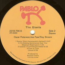 Load image into Gallery viewer, Peterson* &amp; Pass* &amp; Brown* : The Giants (LP, Album, Ind)
