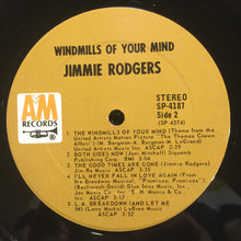 Laden Sie das Bild in den Galerie-Viewer, Jimmie Rodgers (2) : Windmills Of Your Mind (LP, Album)
