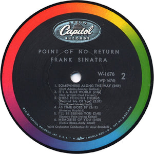 Frank Sinatra : Point Of No Return (LP, Album, Mono, Scr)