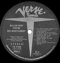 Laden Sie das Bild in den Galerie-Viewer, Wes Montgomery : Willow Weep For Me (LP, Album, Club)
