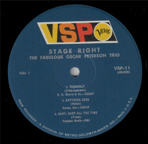The Fabulous Oscar Peterson Trio* : Stage Right (LP, Comp, Mono, RE, RM)