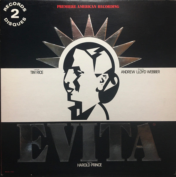 Andrew Lloyd Webber And Tim Rice : Evita: Premiere American Recording (2xLP, Album)