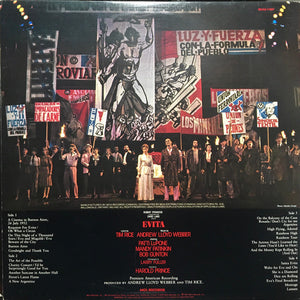Andrew Lloyd Webber And Tim Rice : Evita: Premiere American Recording (2xLP, Album)