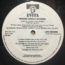 Laden Sie das Bild in den Galerie-Viewer, Andrew Lloyd Webber And Tim Rice : Evita: Premiere American Recording (2xLP, Album)
