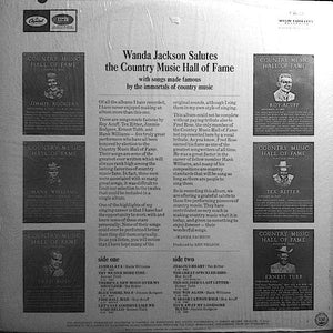Wanda Jackson : Wanda Jackson Salutes The Country Music Hall Of Fame (LP, Album, Mono, Scr)