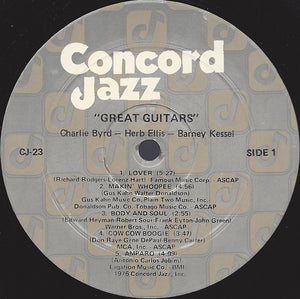 Great Guitars* - Charlie Byrd, Barney Kessel, Herb Ellis : Great Guitars (LP, Album, RE)