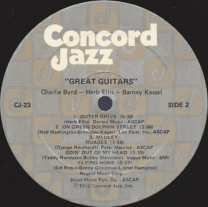 Great Guitars* - Charlie Byrd, Barney Kessel, Herb Ellis : Great Guitars (LP, Album, RE)