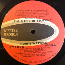 Laden Sie das Bild in den Galerie-Viewer, Dionne Warwick Featuring The Drinkard Singers : The Magic Of Believing (LP, Album)
