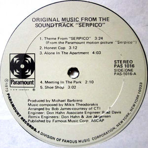 Mikis Theodorakis : Serpico (Original Music From The Soundtrack) (LP)
