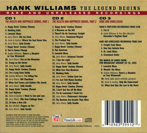 Hank Williams : The Legend Begins: Rare And Unreleased Recordings (3xCD, Comp)