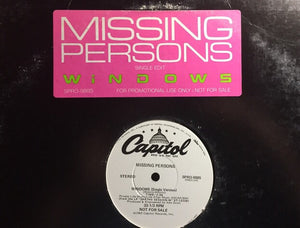 Missing Persons : Windows (12", Promo)