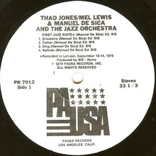 Charger l&#39;image dans la galerie, Thad Jones / Mel Lewis* &amp; Manuel De Sica And The Jazz Orchestra : Thad Jones / Mel Lewis &amp; Manuel De Sica And The Jazz Orchestra (LP, Album)
