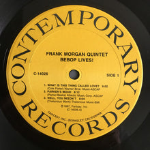 Charger l&#39;image dans la galerie, Frank Morgan Quintet : Bebop Lives! (LP)

