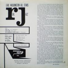 Earl Washington : All Star Jazz (LP, Album, Mono)