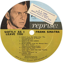 Load image into Gallery viewer, Sinatra* : Softly, As I Leave You (LP, Album, Mono, Pit)
