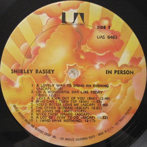 Shirley Bassey : In Person (LP, Album, RE)