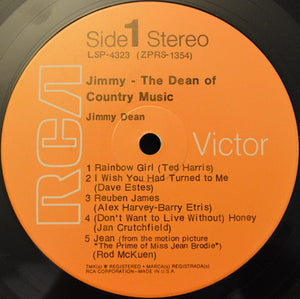 Jimmy Dean : Jimmy - The Dean Of Country Music (LP, Album)