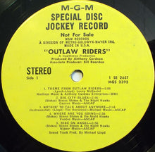Load image into Gallery viewer, Various : Outlaw Riders (Music From The Original Motion Picture Soundtrack) (LP, Promo)
