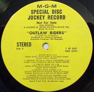 Various : Outlaw Riders (Music From The Original Motion Picture Soundtrack) (LP, Promo)