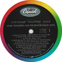 Laden Sie das Bild in den Galerie-Viewer, Hank Thompson And The Brazos Valley Boys* : Cheyenne Frontier Days (LP, Mono)
