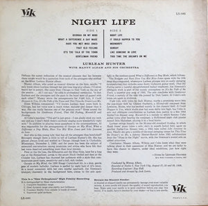 Lurlean Hunter : Night Life (LP, Album, Mono)