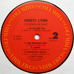 Cheryl Lynn : It's Gonna Be Right (LP, Album, Car)