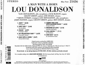 Lou Donaldson : A Man With A Horn (CD, Album, Ltd)