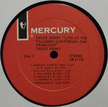 Laden Sie das Bild in den Galerie-Viewer, Chuck Berry With The Miller Band* : Live At The Fillmore Auditorium - San Francisco (LP, Album)
