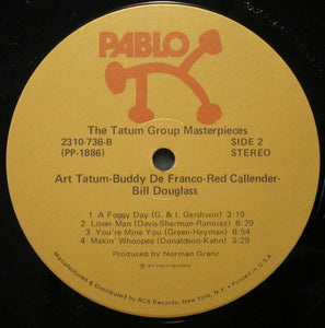 Art Tatum, Buddy De Franco*, Red Callender, Bill Douglass (2) : The Tatum Group Masterpieces (LP, Album)