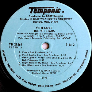 Joe Williams : With Love (LP, Album, Gat)