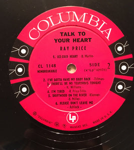 Ray Price : Talk To Your Heart (LP, Album)