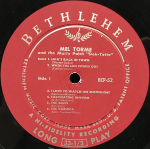 Mel Tormé With The Marty Paich Dek-Tette : Mel Tormé With The Marty Paich Dek-Tette (LP, Album, Mono)