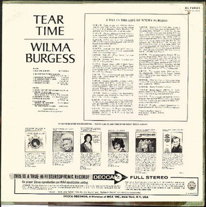 Wilma Burgess : Tear Time (LP, Album)