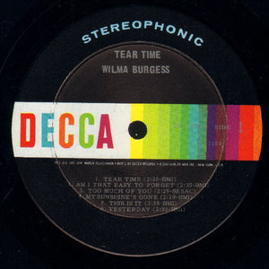 Wilma Burgess : Tear Time (LP, Album)