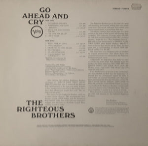 The Righteous Brothers : Go Ahead And Cry (LP)