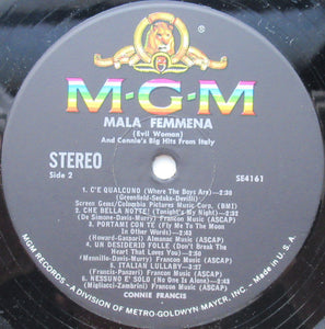 Connie Francis : Mala Femmena (Evil Woman) & Connie's Big Hits From Italy (LP, Album)